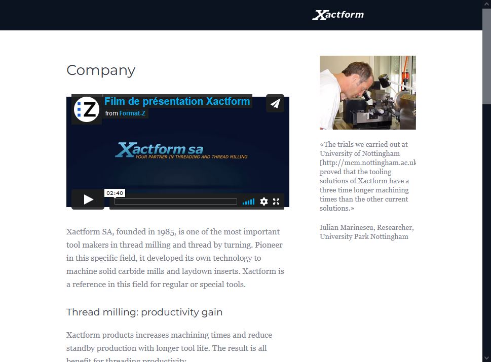 Xactform Company Info